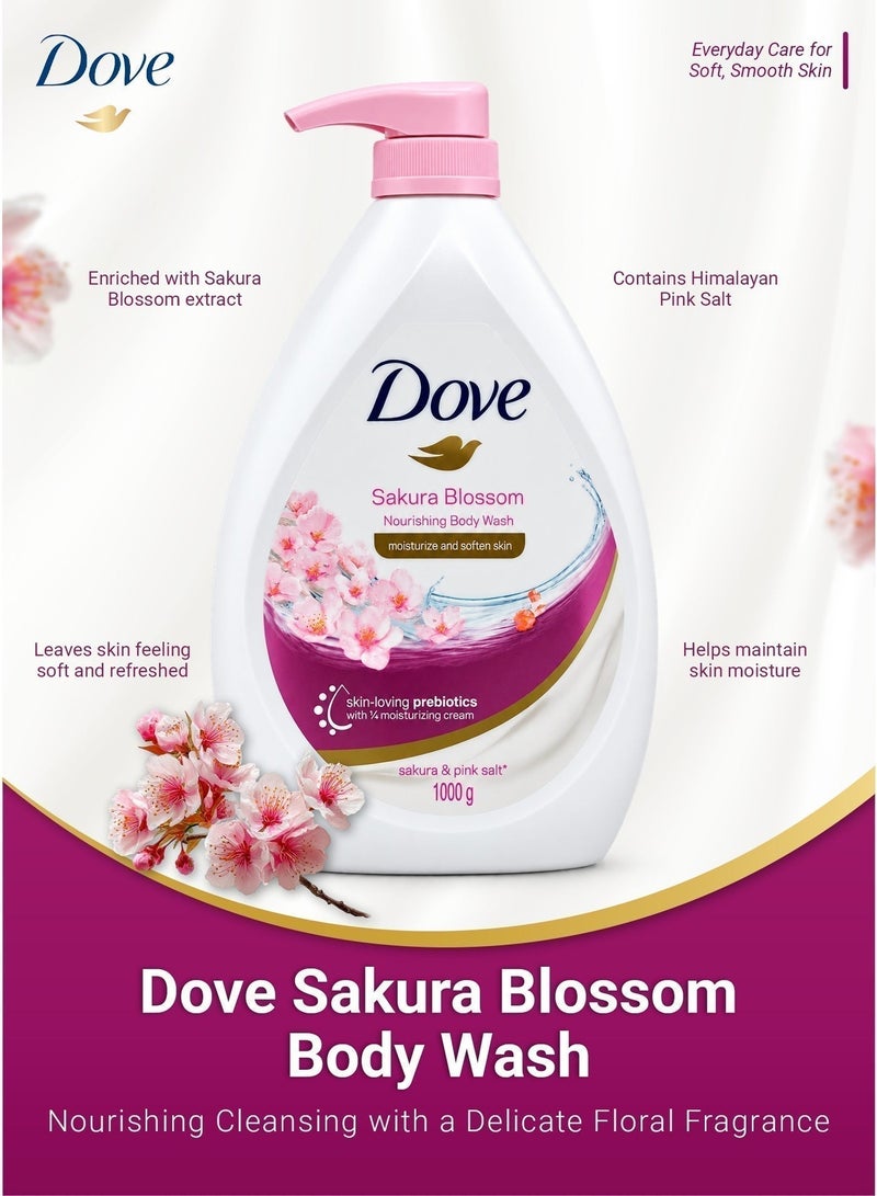 Dove Sakura Blossom Body Wash 1000g - Image 2