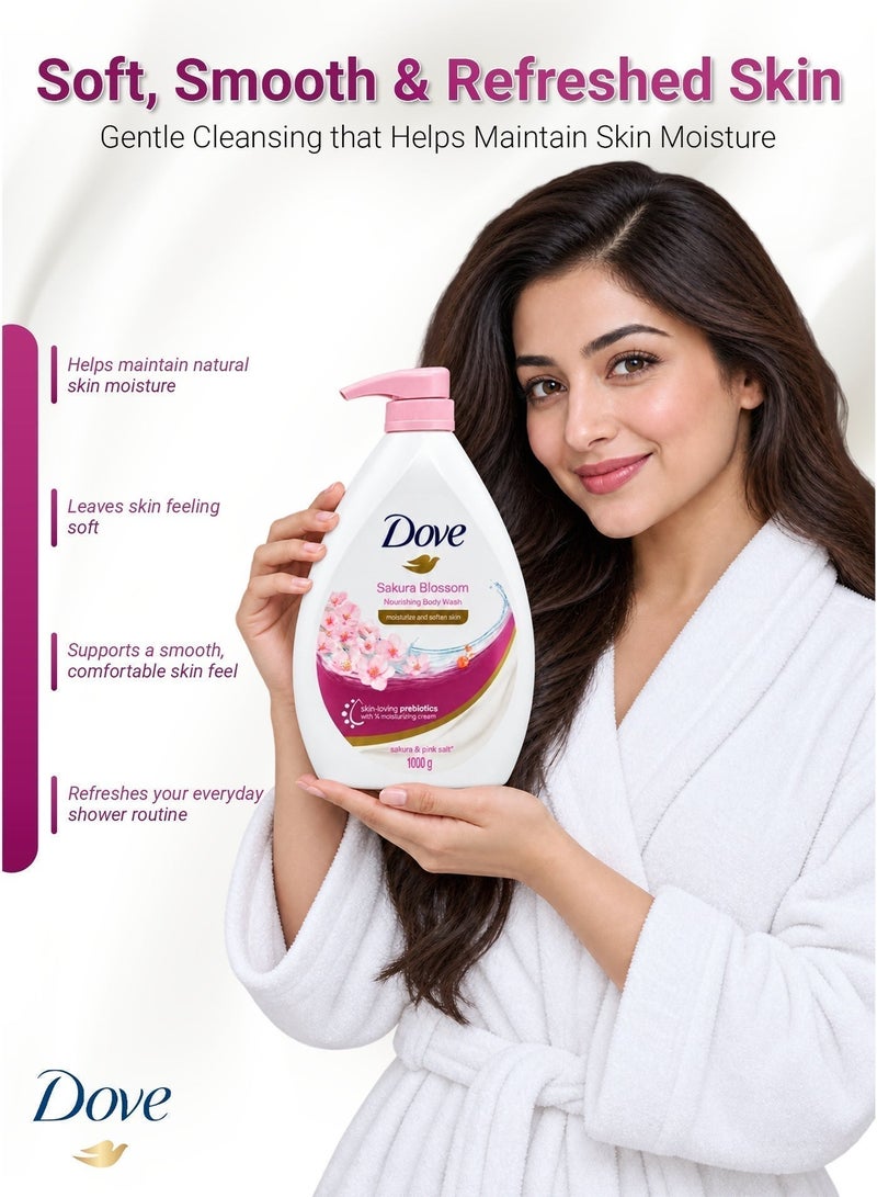 Dove Sakura Blossom Body Wash 1000g - Image 4