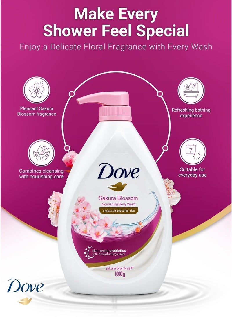 Dove Sakura Blossom Body Wash 1000g - Image 5