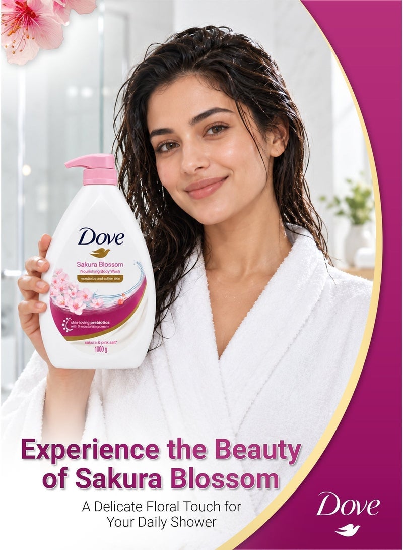 Dove Sakura Blossom Body Wash 1000g - Image 3