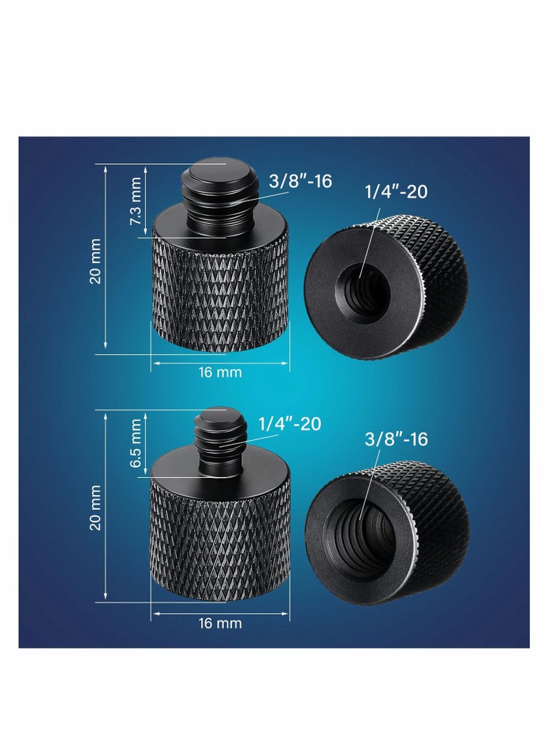 Y&D Tripod Screw Adapter, 1/4 Male to 3/8 Female and Camera Adapter for Mount Microphone Stand - Image 2