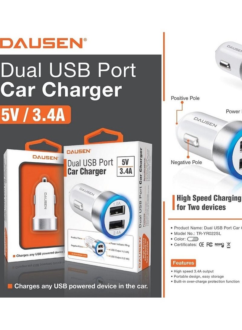 دوسن داوسن شاحن السيارة مع 2 مخرج يواس بى - Image 3