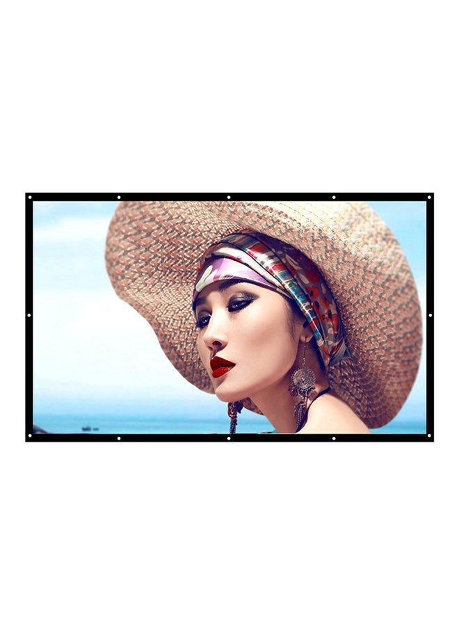150-Inch Foldable Projector HD Screen H150 White - Image 2