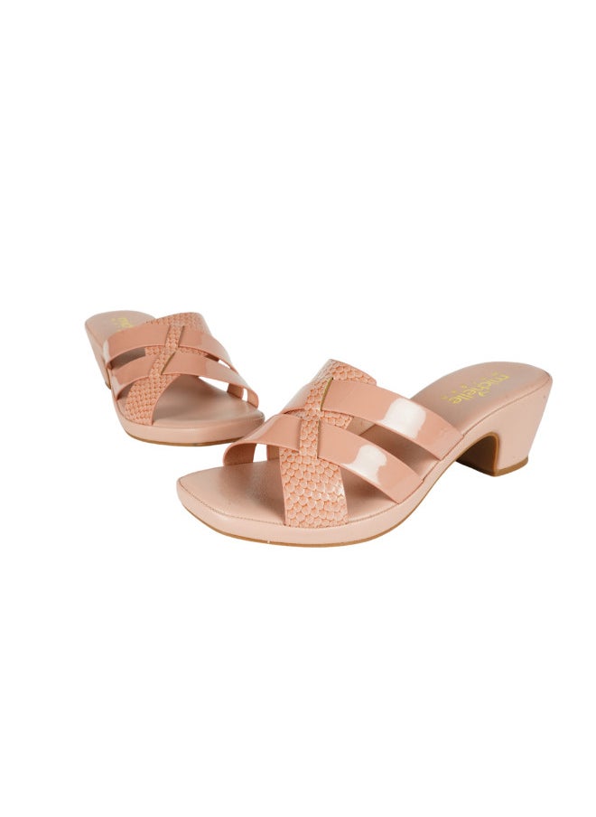 Michelle Morgan 092-2814 Michelle Morgan Ladies Block Heel Sandals 314ZD12C Pink  - Image 2