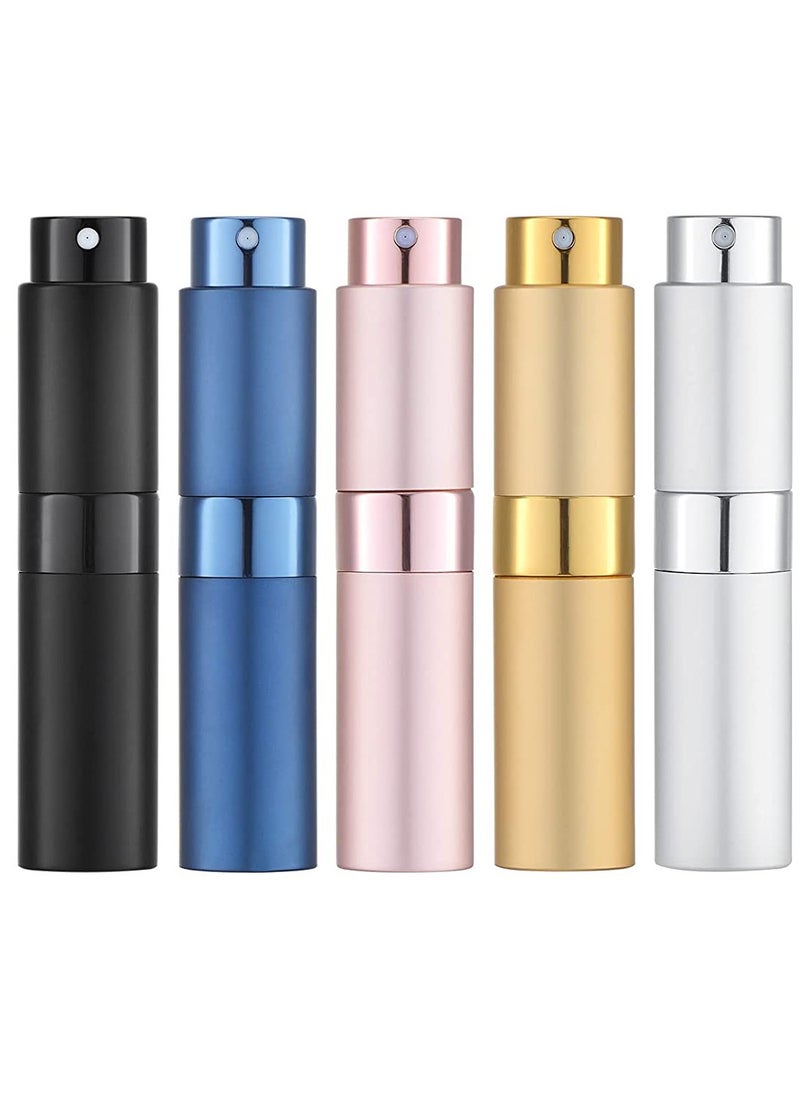 Generic - Travel Perfume Atomizer Set Refillable Mini Cologne Spray Bottles Small Aftershave Sprayers for Liquid Dispenser 5 Pack 8ml in Assorted Colors - Image 1