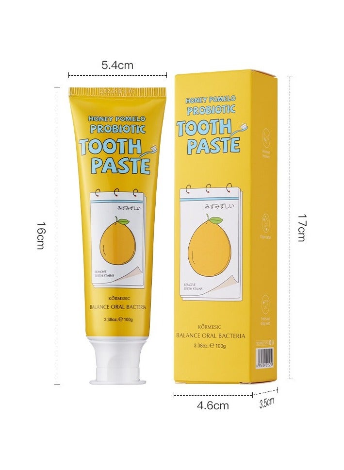 Kormesic عبوة 2 معجون أسنان بروبيوتيك جريب فروت 100 جرام - Image 2