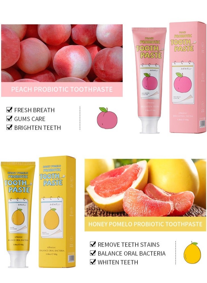 Kormesic عبوة 2 معجون أسنان بروبيوتيك جريب فروت 100 جرام - Image 4