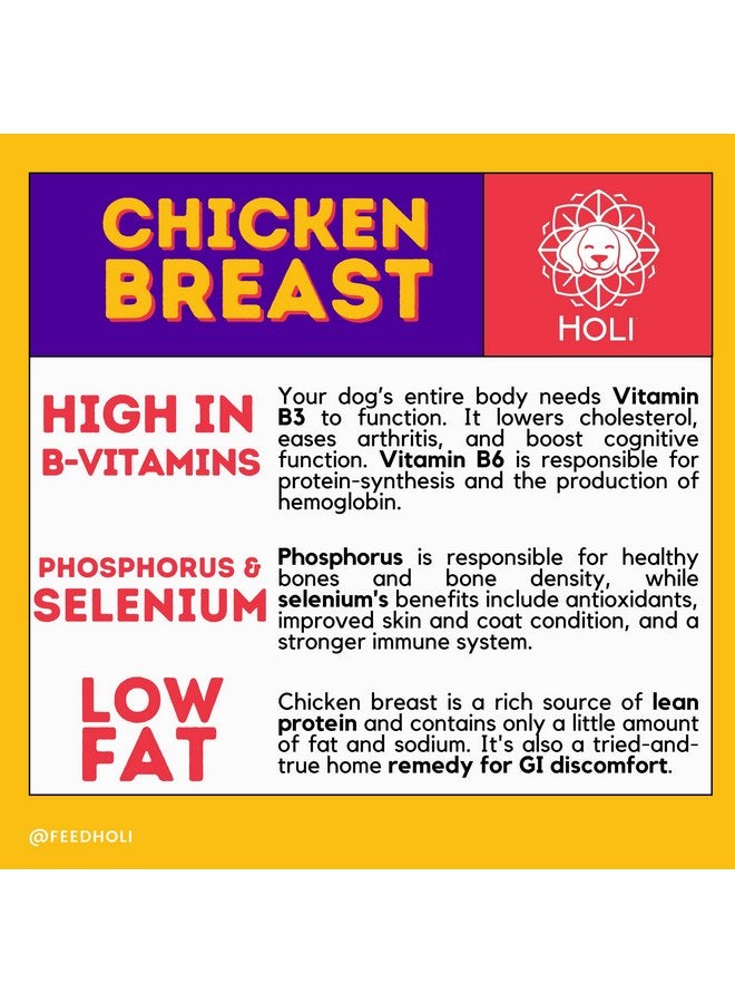هولي طعام الكلاب المصنوع من الدجاج المجفف بالتجميد من هولي - مكون واحد، صدور دجاج خالية من الدهون، درجة إنسانية - معزز نكهة طعام الكلاب للكلاب الانتقائية - طبيعي بنسبة 100% - 7 أونصة - Image 2