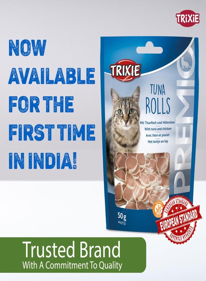 Trixie Cat Treat Combo of Premio Ducky Hearts and Premio Tuna Rolls, Nutrient Rich Treats for Cats, Suitable for All Breeds - Image 4