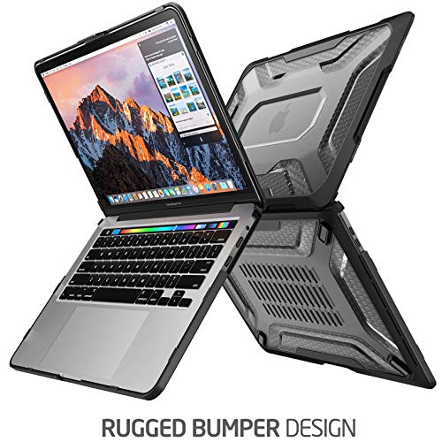 SupCase غطاء SUPCASE يونيكورن بيتل لجهاز ماك بوك برو 13 بوصة (2022-2016) M2/M1 A2338 A2251 A2289 A1706 A1708 A1989 A2159، غطاء رفيع من TPU مطاطي مع شريط اللمس وTouch ID (أسود) - Image 4