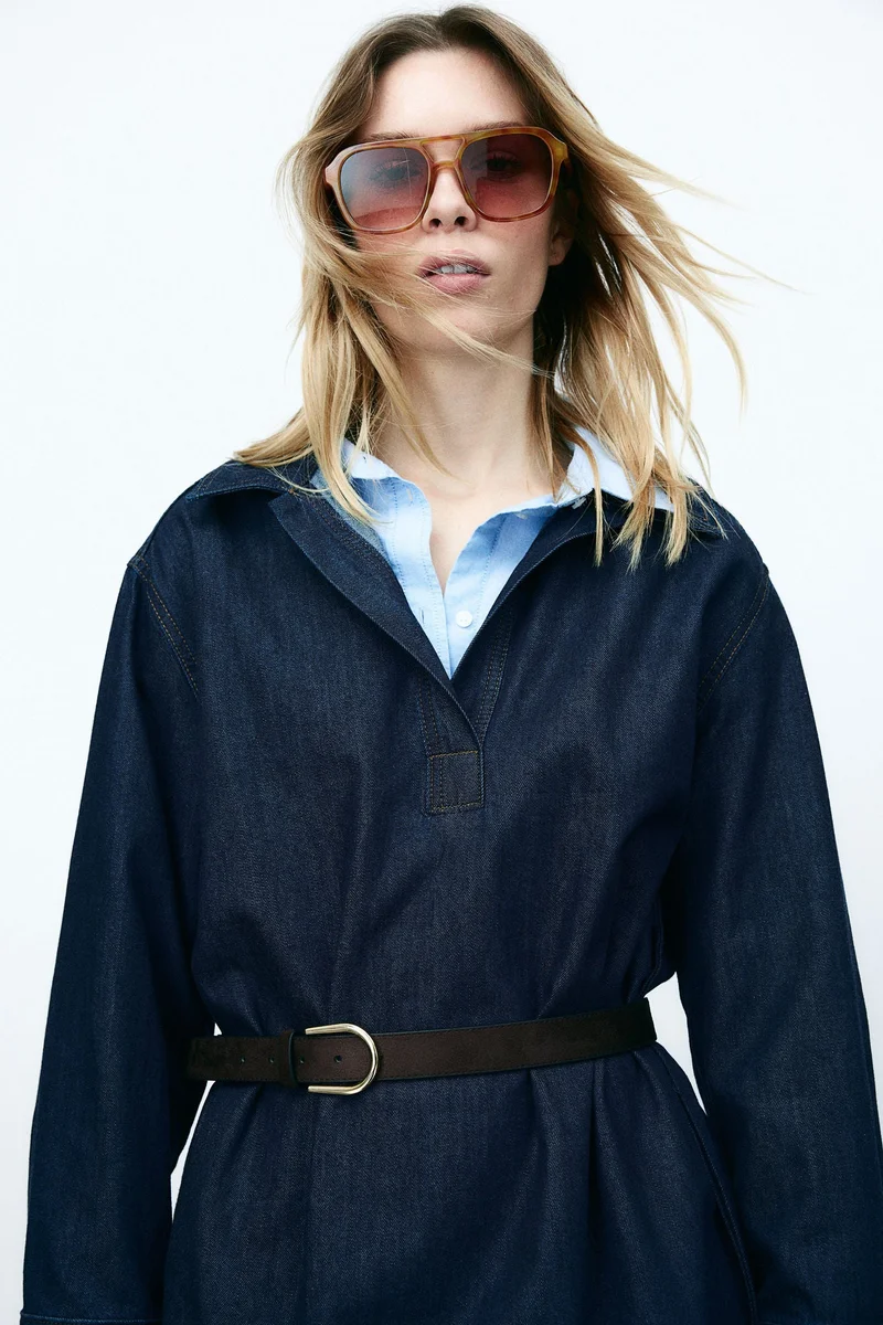 H&M Collared denim dress