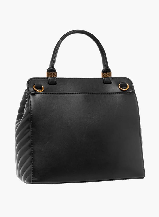Flora Bella By Shoexpress Women Quilted Crossbody Bag with Detachable Strap and Zip Closure  - Image 3