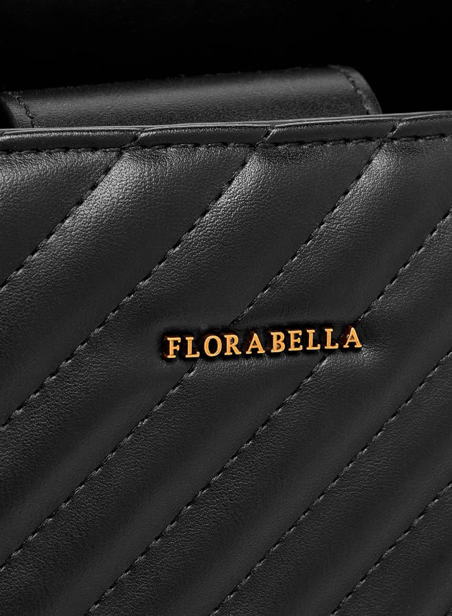 Flora Bella By Shoexpress Women Quilted Crossbody Bag with Detachable Strap and Zip Closure  - Image 4
