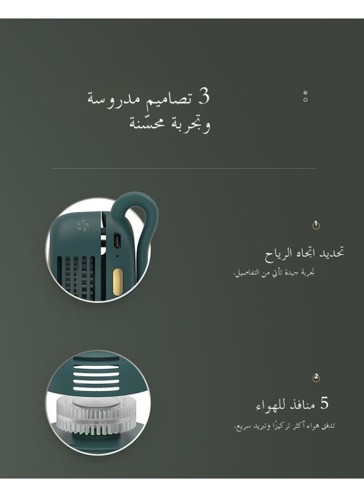 مروحة USB صغيرة خفيفة على شكل زر قابلة للتثبيت على ياقة الملابس أو الحزام، محمولة وسهلة الاستخدام موديل MF019، مناسبة للمشي والرياضة لتوفير اليدين، أثناء التنزه مع الأطفال، في الصف، وتأتي في علبة هدايا جميلة مناسبة للأعياد، كهدية للأطفال والطلاب والمعلمين والأحباء - Image 5