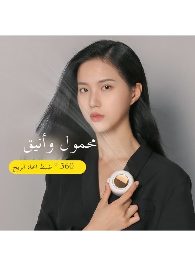 مروحة USB صغيرة خفيفة على شكل زر قابلة للتثبيت على ياقة الملابس أو الحزام، محمولة وسهلة الاستخدام موديل MF019، مناسبة للمشي والرياضة لتوفير اليدين، أثناء التنزه مع الأطفال، في الصف، وتأتي في علبة هدايا جميلة مناسبة للأعياد، كهدية للأطفال والطلاب والمعلمين والأحباء - Image 2