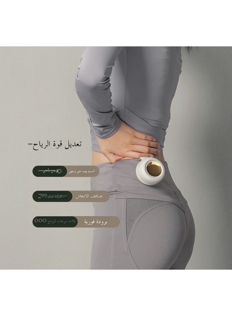 مروحة USB صغيرة خفيفة على شكل زر قابلة للتثبيت على ياقة الملابس أو الحزام، محمولة وسهلة الاستخدام موديل MF019، مناسبة للمشي والرياضة لتوفير اليدين، أثناء التنزه مع الأطفال، في الصف، وتأتي في علبة هدايا جميلة مناسبة للأعياد، كهدية للأطفال والطلاب والمعلمين والأحباء - Image 4