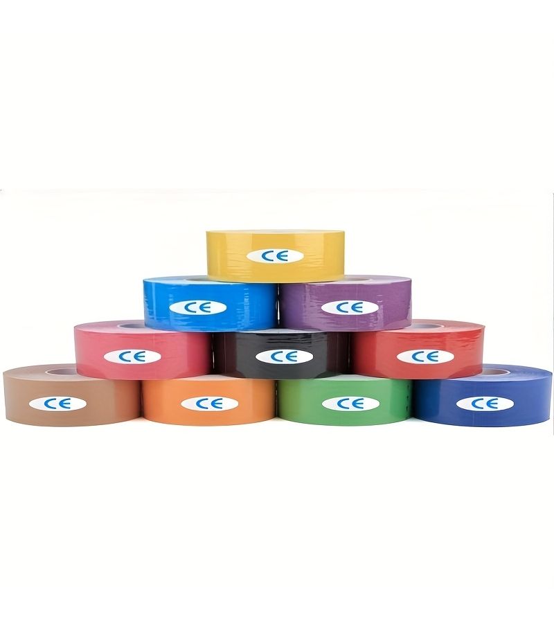 10 Rolls Random Color Muscle Tape Breathable Elastic Self Adhesive for Sports Dance Yoga Swimming - Image 2