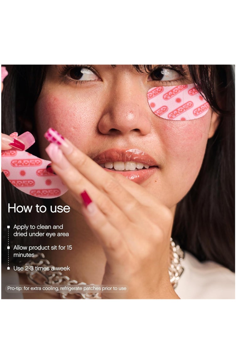 TOPICALS - Topicals Faded Brightening Under Eye Masks | Patches to Depuff, Hydrate, Brighten and Cool | Reduce Dark Circles and Fine Lines | Contains Kojic Acid, Caffeine and Niacinamide (Set of 6) - Packaging may vary - Image 1