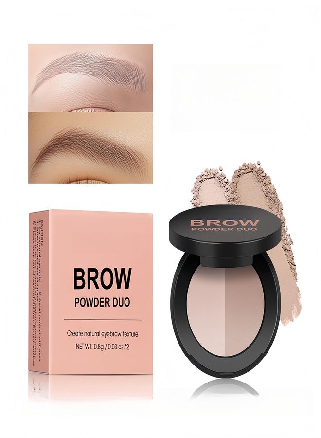 MAEPEOR Brow Powder Duo 6 Colors Natural Smooth Eyebrow Powder Professional Brow Contour Palette for Filler Defined & Sculpt (03 Gentle Taupe) - Image 1