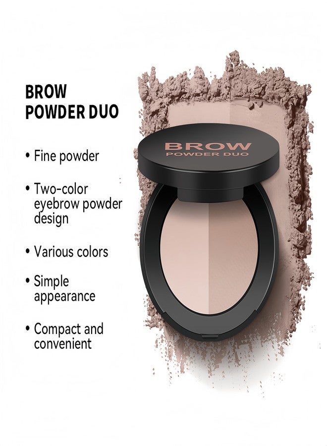 MAEPEOR Brow Powder Duo 6 Colors Natural Smooth Eyebrow Powder Professional Brow Contour Palette for Filler Defined & Sculpt (03 Gentle Taupe) - Image 4