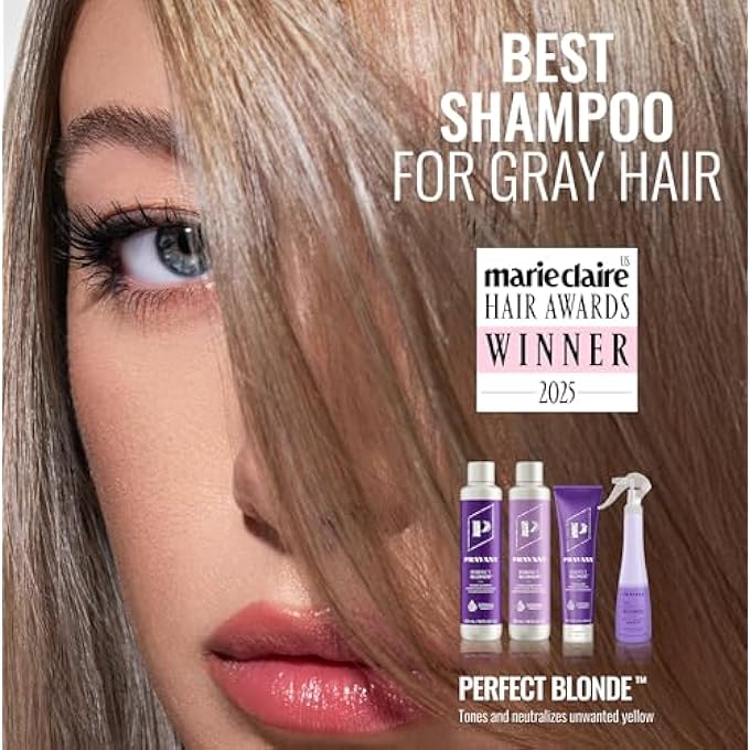 Pravana THE PERFECT BLONDE PURPLE TONING SHAMPOO | NEUTRALIZES BRASSY, YELLOW TONES | FOR COLOR-TREATED HAIR | CHROMASILK ENHANCES SHINE & PROTECTION | VEGAN, PARABEN & SULFATE FREE | 10 FL OZ - Image 3