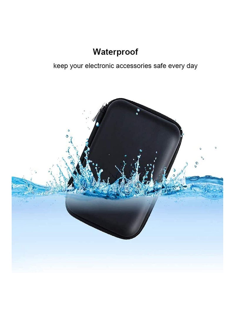 Hard Travel Tech Organizer Case Bag for Electronics Accessories Charger Cord Portable External Hard Drive USB Cables Power Bank SD Memory Cards Earphone Flash Drive