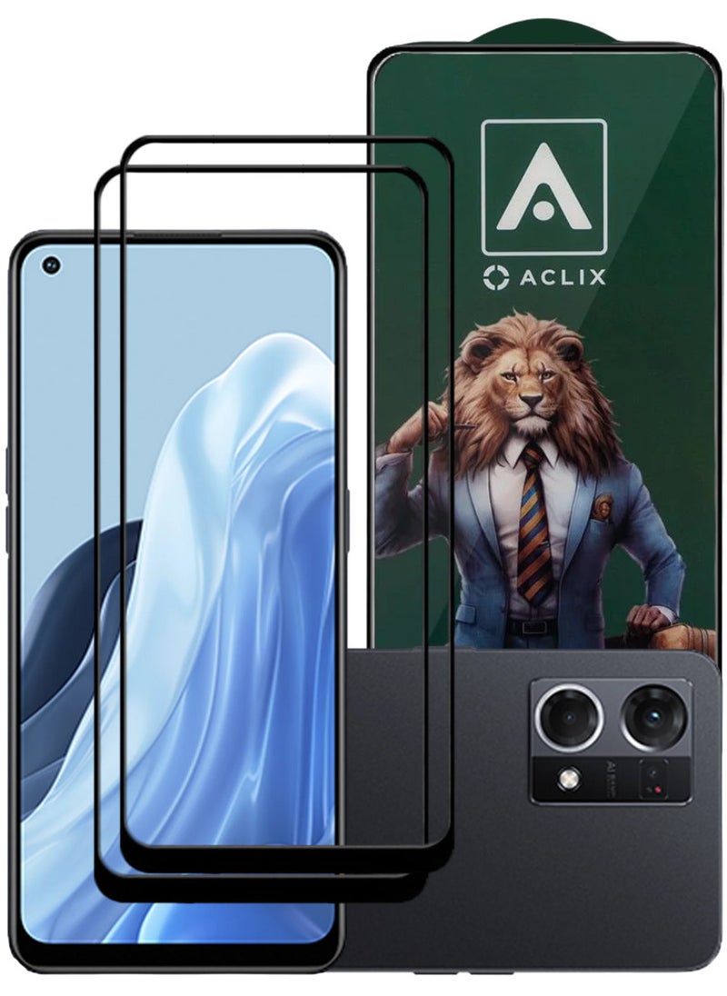 ACLIX 2 Pieces Antistatic ESD Dustproof Premium Quality High Definition Tempered Glass Screen Protector Designed For Oppo Reno7 - Image 1