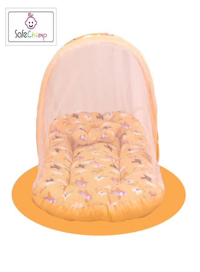 SafeChamp طقم مفروشات أطفال SafeChamp Skyler مع ناموسية ووسادة (برتقالي) - Image 5