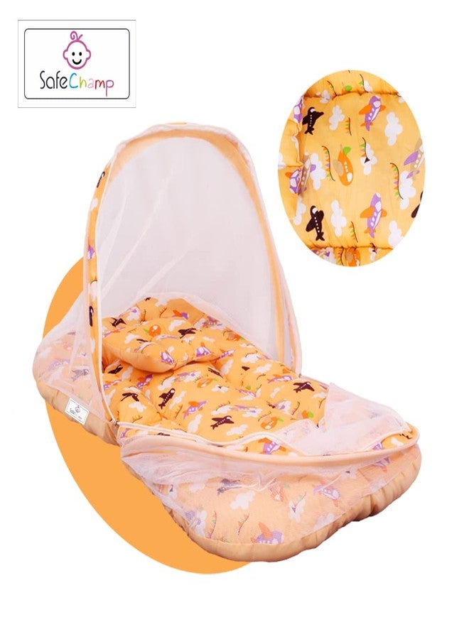 SafeChamp طقم مفروشات أطفال SafeChamp Skyler مع ناموسية ووسادة (برتقالي) - Image 2