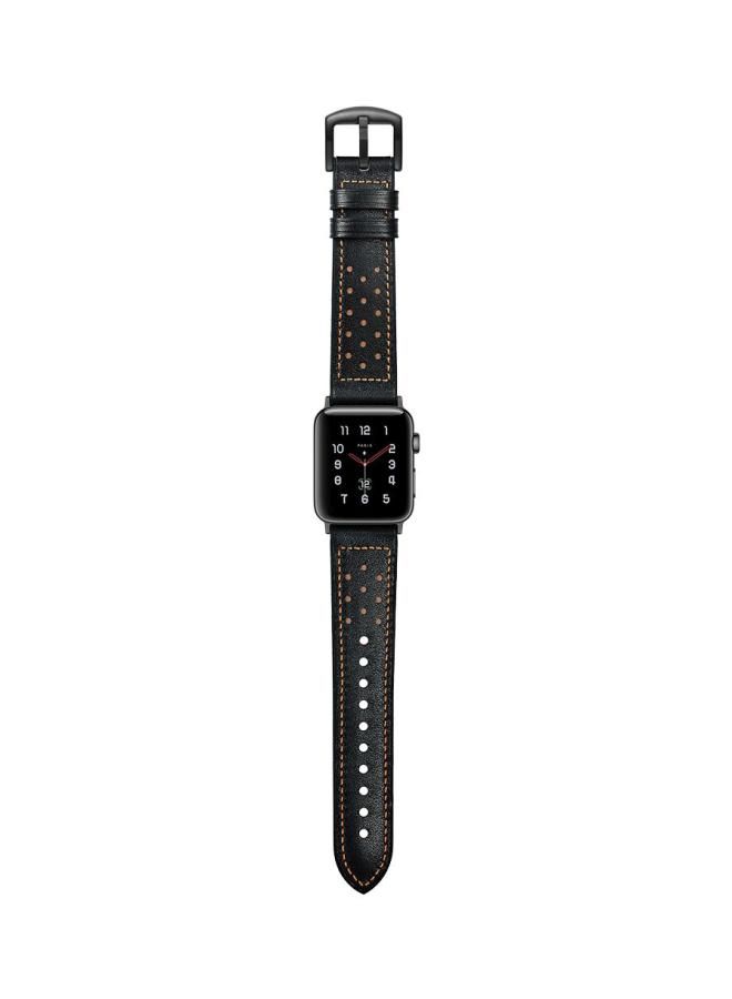 NIBEMINENT Replacement Band For Apple Watch Series 1/2/3/4 40mm/38mm Black - Image 3