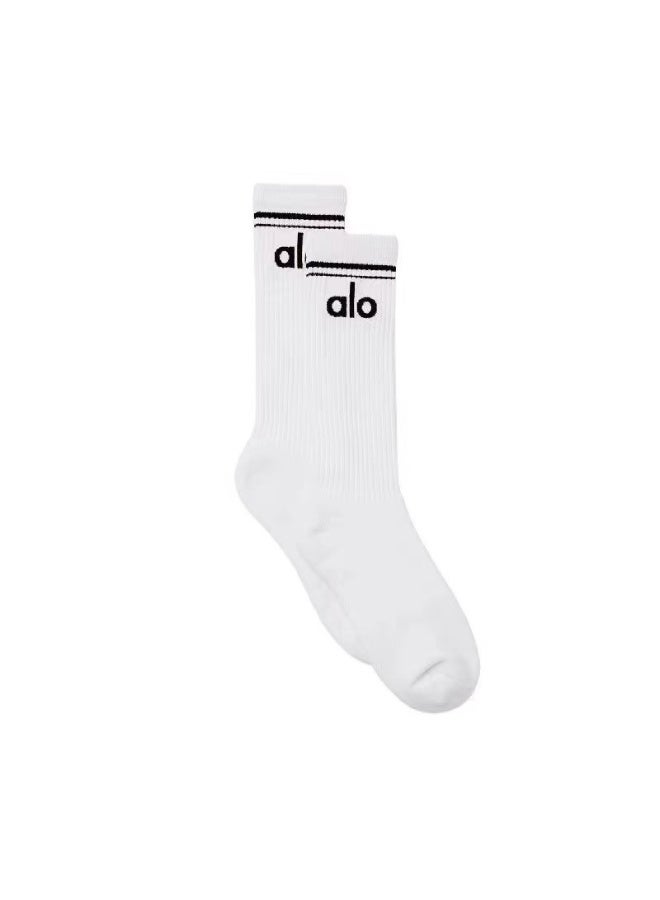 alo ALO Fashion Mid-Calf Cotton Socks - 18cm Length
