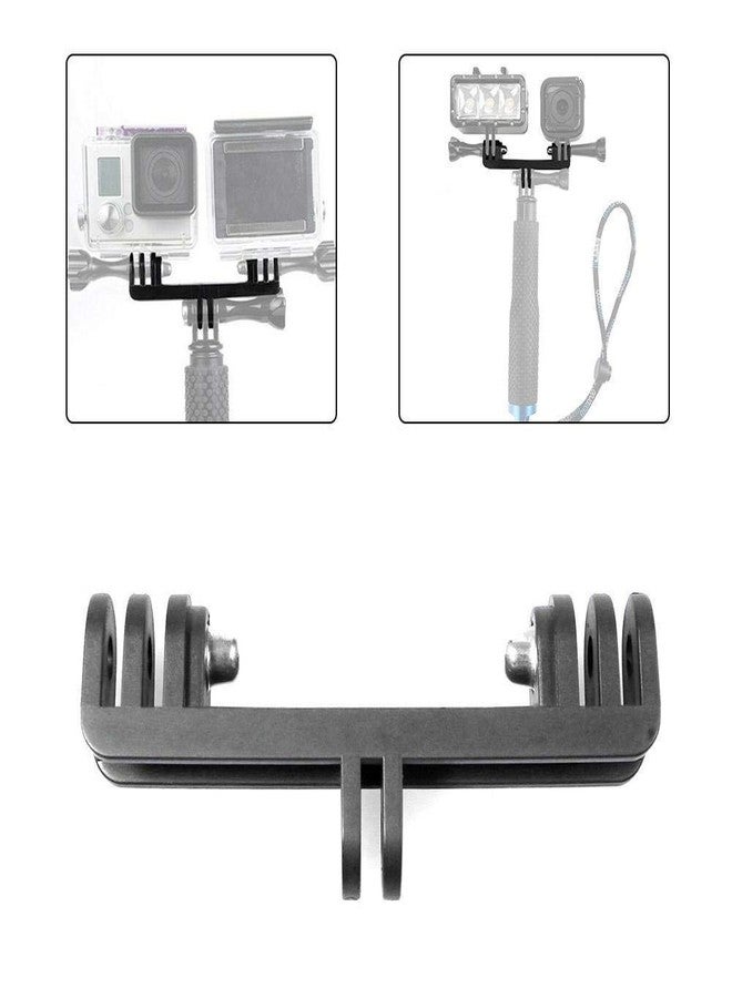 Action Pro Double Bracket Bridge Camera Mount Adapter Compatible with Gopro Hero 8/Hero 7/Hero 6/Hero 5/YI/Sj Cam - Image 5