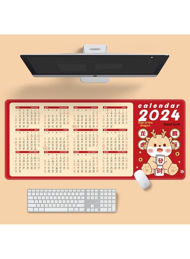 2025 Year Of The Snake Calendar Mouse Pad Super Large Non-slip Washed Gift Office Desk Calendar Calendar Monthly Calendar Table Pad Wholesale-Color:1000*500*3mm-Pattern:Annual Calendar - Auspicious Year Of The Snake  - Image 5
