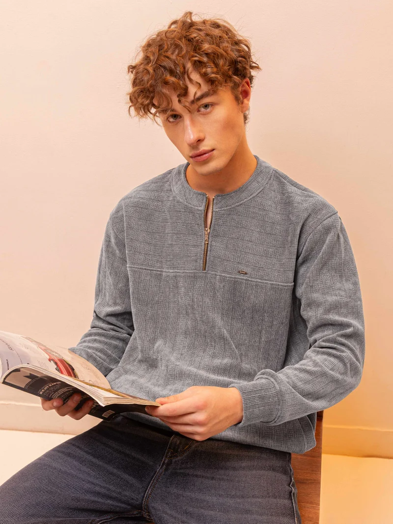 بيونغ سترة رياضية رمادية فاتحة