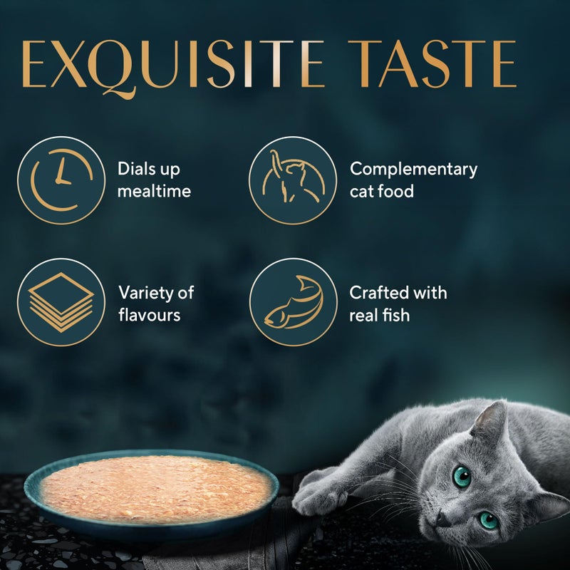 Sheba Fine Premium Adult (1+ Years) Wet Cat Food, Chicken with Tuna in Gravy, 70 g Pouch (Pack of 28), High-moisture gravy cat food for healthy hydration - Image 5