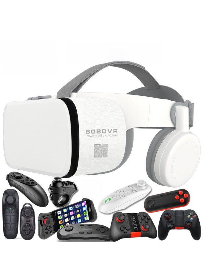Generic Bobo Vr Glasses Small House Z6 Box Wireless Headset 3d Vision Digital Computer Glasses-Color:Z6 English Black + B01 Bluetooth Remote Control  - Image 2