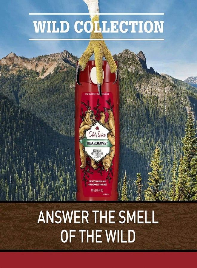 Old Spice غسول الجسم للرجال من أولد سبايس، مجموعة وايلد غسول الجسم للرجال، بيرغلوف، 16 أونصة سائلة (عبوة من 4)  - Image 3