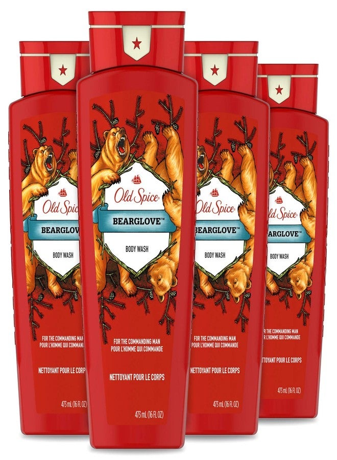 Old Spice غسول الجسم للرجال من أولد سبايس، مجموعة وايلد غسول الجسم للرجال، بيرغلوف، 16 أونصة سائلة (عبوة من 4)  - Image 1