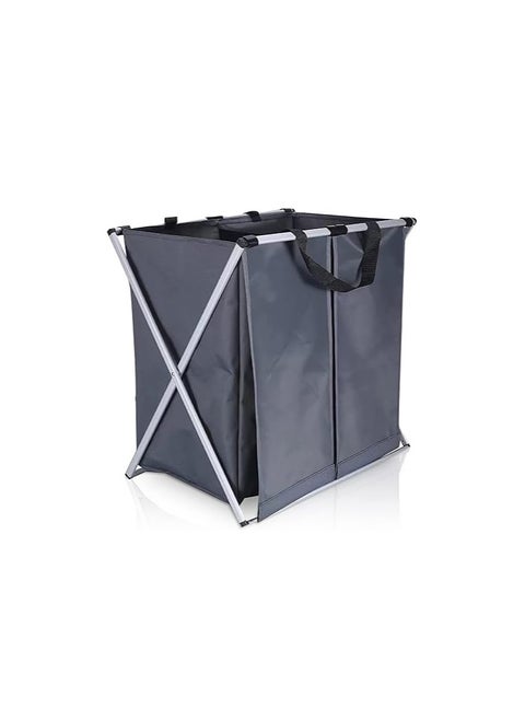 Laundry Bag - Laundry Basket With Lid Dual Section Laundry Hamper With Handles Anti-mold & Foldable Storage Basket For Laundry Room Organization Toy Storage Blanket Basket