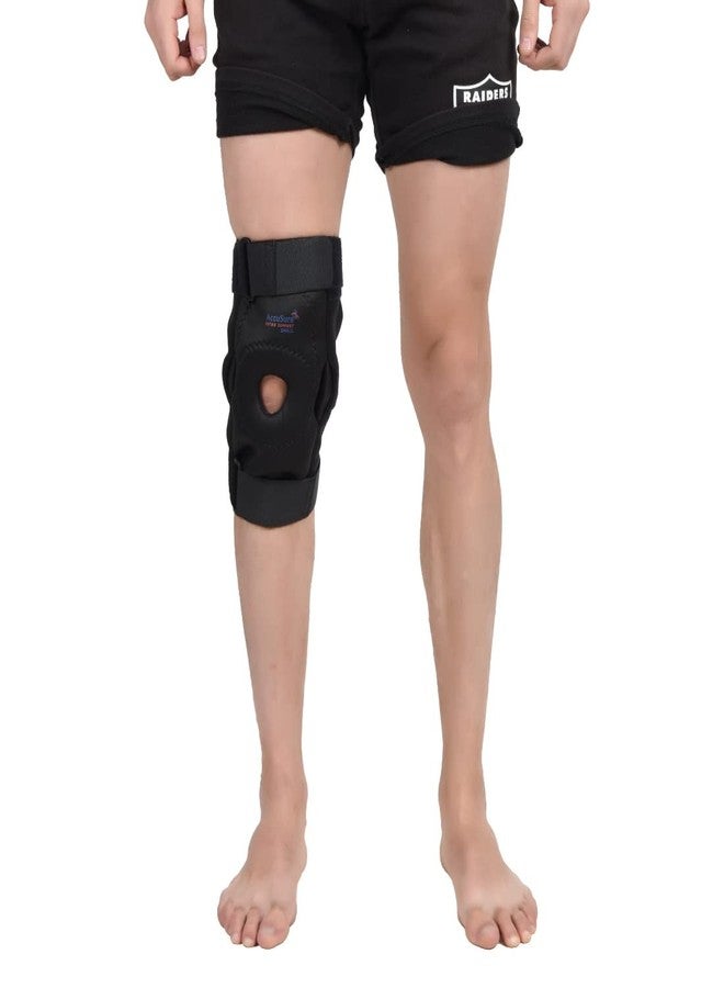 AccuSure Open Patella Knee Cap Support – Universal Fit (S, M, L) | Single Knee Brace for Pain Relief, Injury Recovery & Joint Stability | Adjustable & Breathable Knee Strap for Men & Women - Image 2
