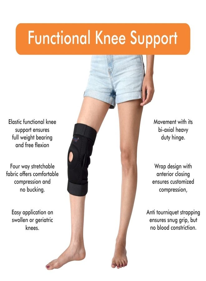 AccuSure Open Patella Knee Cap Support – Universal Fit (S, M, L) | Single Knee Brace for Pain Relief, Injury Recovery & Joint Stability | Adjustable & Breathable Knee Strap for Men & Women - Image 4