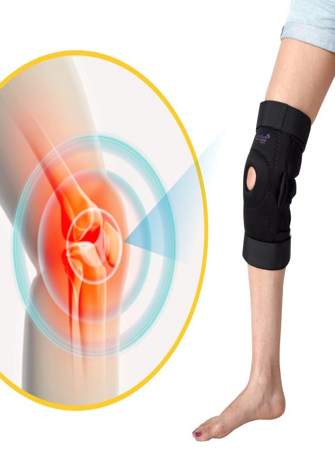 AccuSure Open Patella Knee Cap Support – Universal Fit (S, M, L) | Single Knee Brace for Pain Relief, Injury Recovery & Joint Stability | Adjustable & Breathable Knee Strap for Men & Women - Image 5