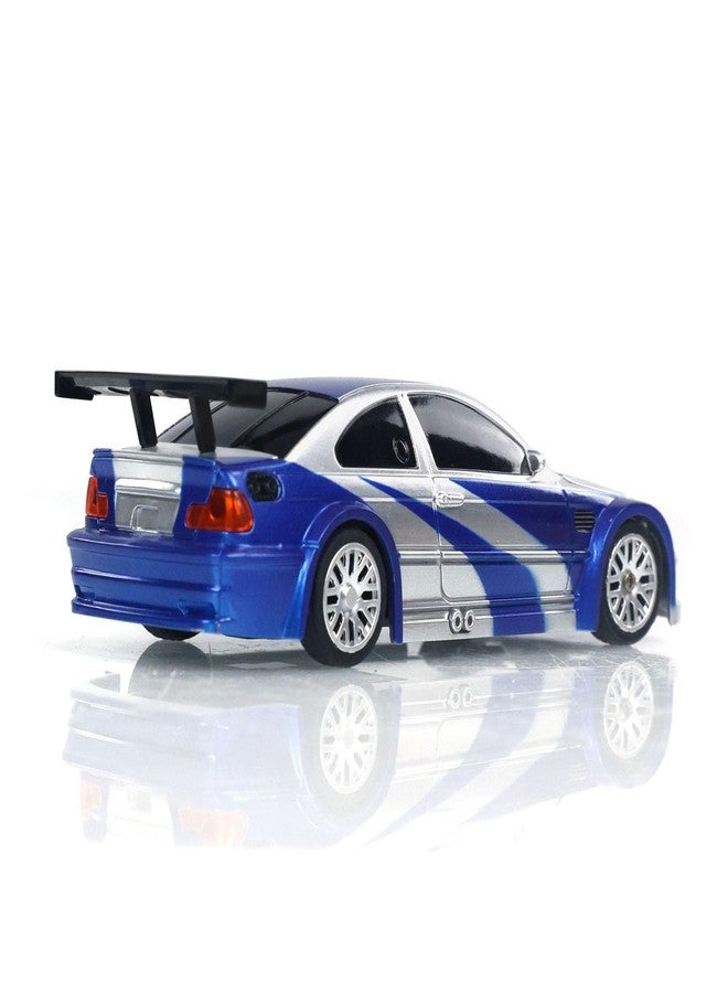 FEXXA 1/43 Scale RC Drift Race Car Gyro 4WD Ready to Go Mini Remote Control Car High Speed Model (1:43 RC Drift BWM M3 GTR-Blue) - Image 4