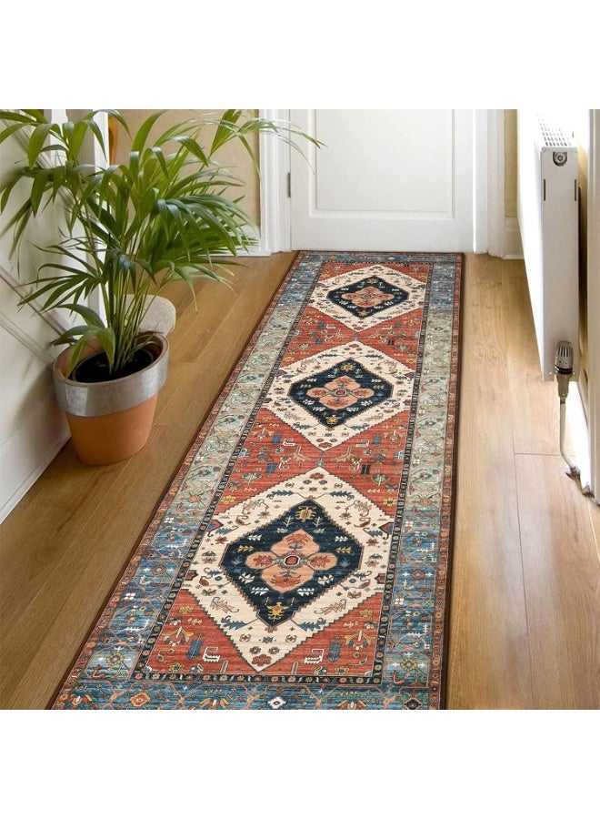 آنا سجادة مدخل طويلة بنمط بوهيمي - 60*160 سم، سجاد يمتص الماء لمنطقة المدخل والحمام - Image 3