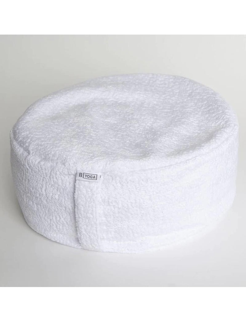 B YOGA The Ritual Meditation Cushion – Cream Chenille Large Zafu for Comfort & Style - Image 2