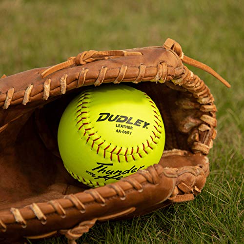 Dudley 12" USASB Thunder Hycon Leather Slowpitch Softball - 12 Pack - Image 2