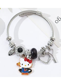 Sanrio Sanrio series Hello Kitty adjustable creative bead combination bracelet bracelet, classic cartoon design jewelry, suitable for girls of all ages  - Image 1