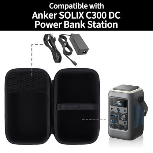 Peyyargo Case Compatible with Anker SOLIX C300 DC Power Bank Station, Outdoor 288Wh 90,000mAh Portable Power Station, 300W Solar Generator - Image 3