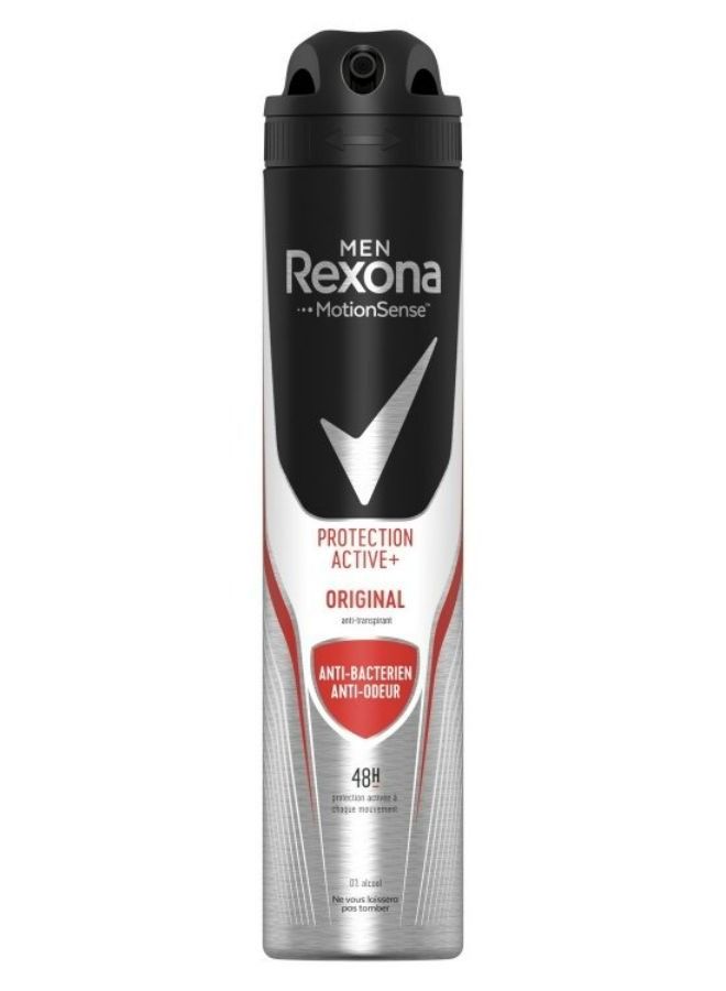 Rexona Men Motion Sense Deodorant Active Protection Plus Original Anti-Bacterial Odor Protection Spray - 200 ml - Image 1