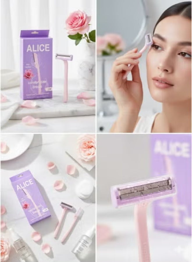Alice Ladies Razor For Facial Hair 3 Razor - Image 2